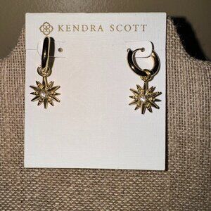 Kendra Scott “Starburst/Star” Charm Earrings Set – Bright GoldTone
